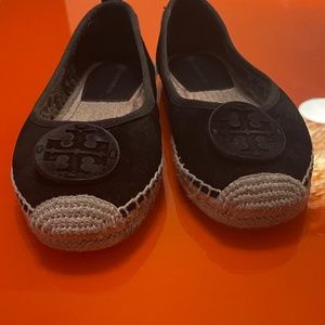 Tory Burch Black Suede Espadrilles